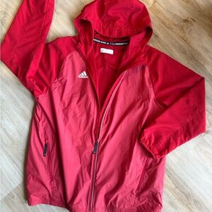 Adidas Men's Hooded Red Jacket